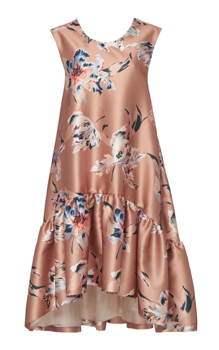 Rochas Otto Floral Drop Waist Dress