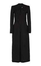 Temperley London Rayleigh Pinstriped Cropped Crepe Jumpsuit