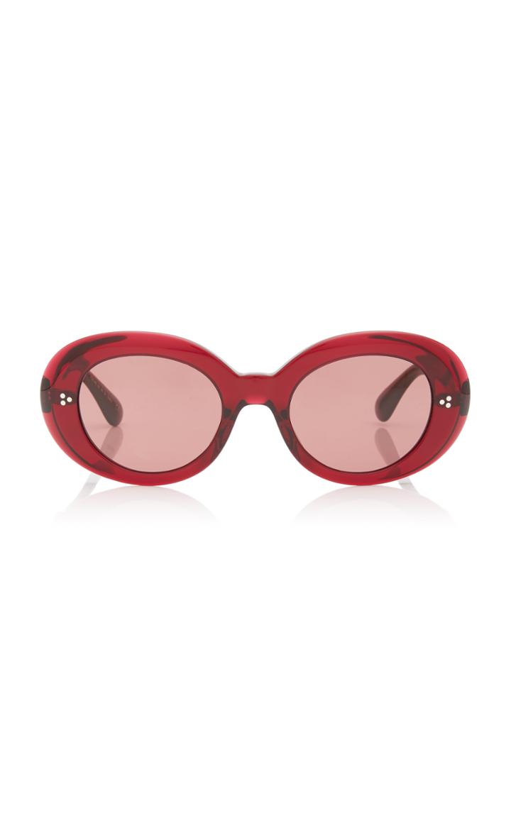 Moda Operandi Oliver Peoples Erissa Round-frame Acetate Sunglasses