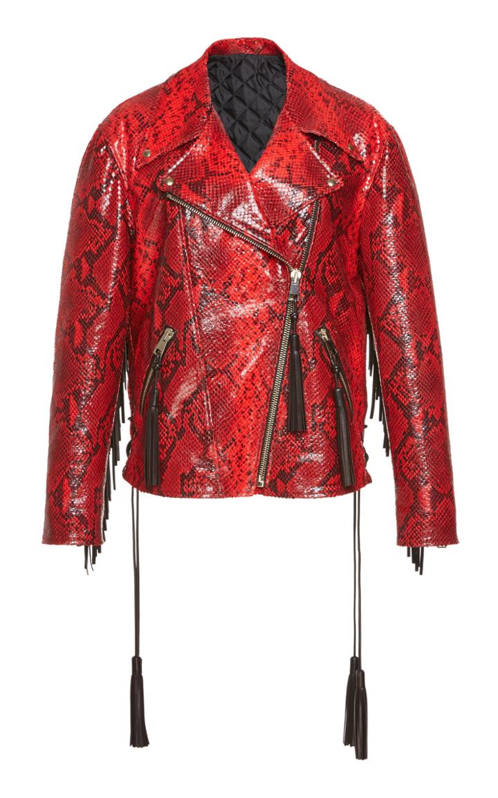 Dundas Bright Red Biker Jacket
