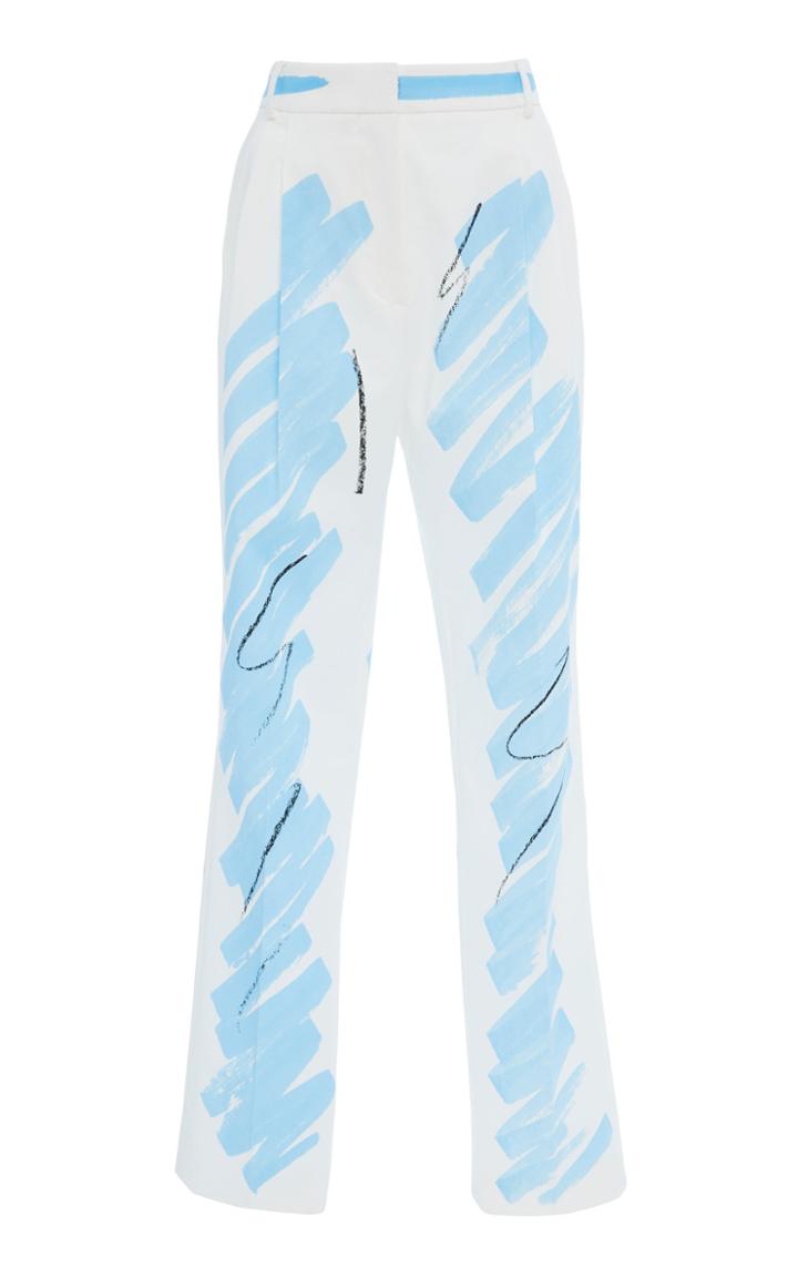 Moschino Tapered Cotton Stretch Satin Pants