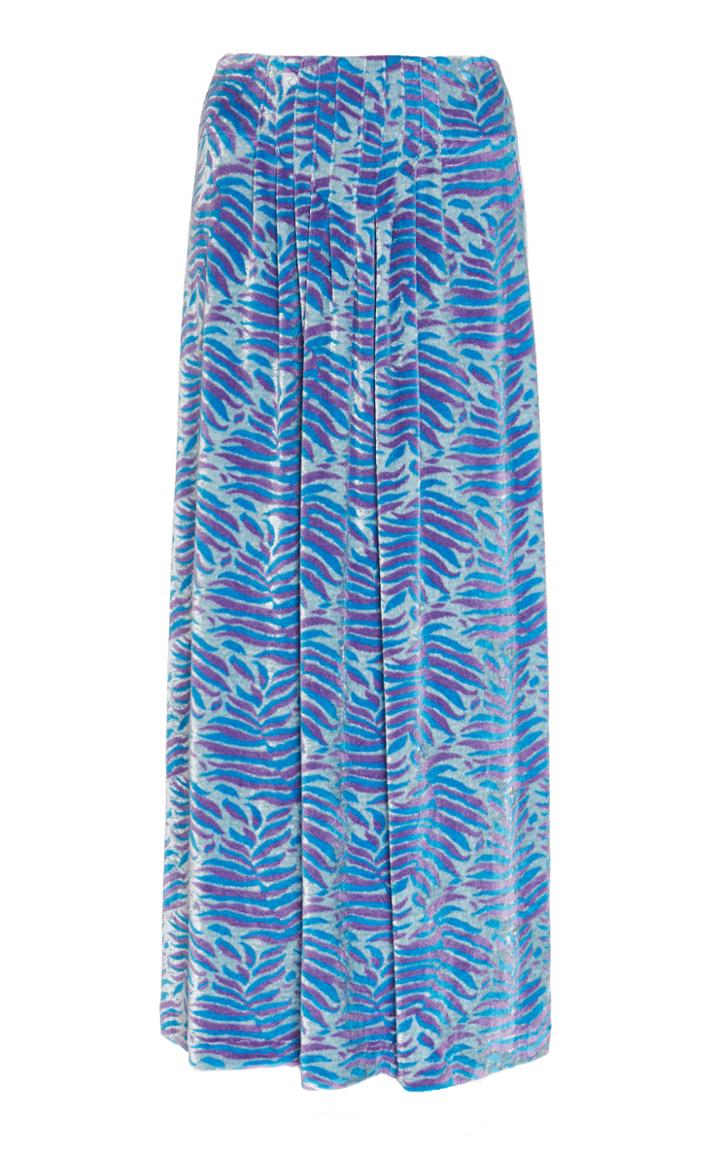 Paco Rabanne Velvet Jersey Midi Skirt
