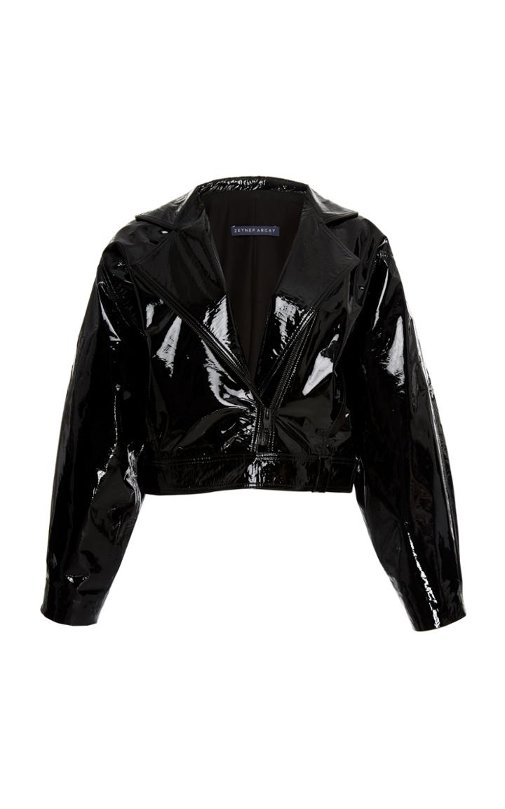 Zeynep Aray Mini Patent Leather Jacket