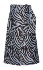 3.1 Phillip Lim Wrap-effect Zebra-print Belted Midi Skirt
