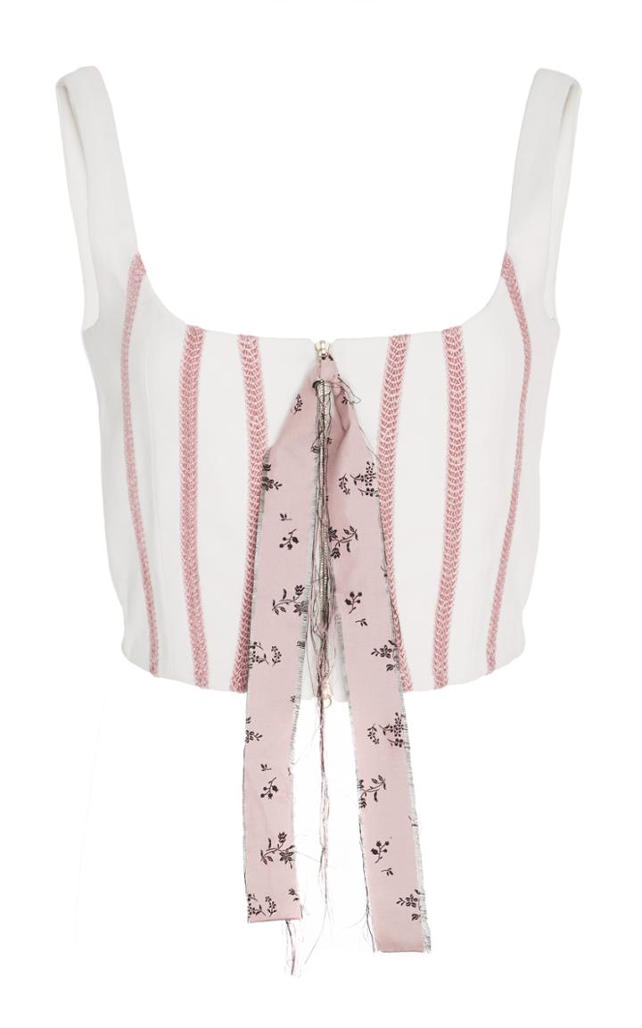 Cf. Goldman Striped Bodice Crop Top