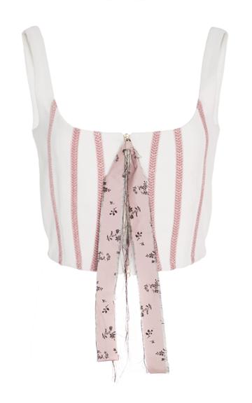 Cf. Goldman Striped Bodice Crop Top