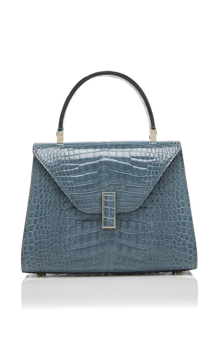 Valextra Iside Shiny Alligator Bag