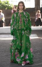 Moda Operandi Valentino Floral Silk Ruffled Gown