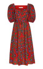 Borgo De Nor Corin Printed Cotton-poplin Midi Dress