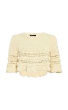 Moda Operandi Isabel Marant Friz Open-knit Cropped Top Size: 34