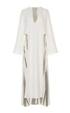Zeus + Dione White Khloris Layered Maxi Dress
