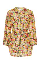 Roseanna Moss Printed Silk Zipped Mini Dress