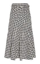 Oscar De La Renta Tweed Cotton Midi Skirt