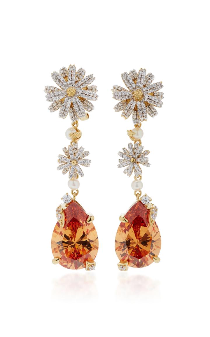 Anabela Chan Citrine Daisy Drop Earrings