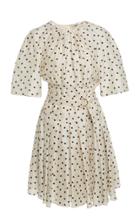 Diane Von Furstenberg Short Sleeve Cinched Waist Belted Dress