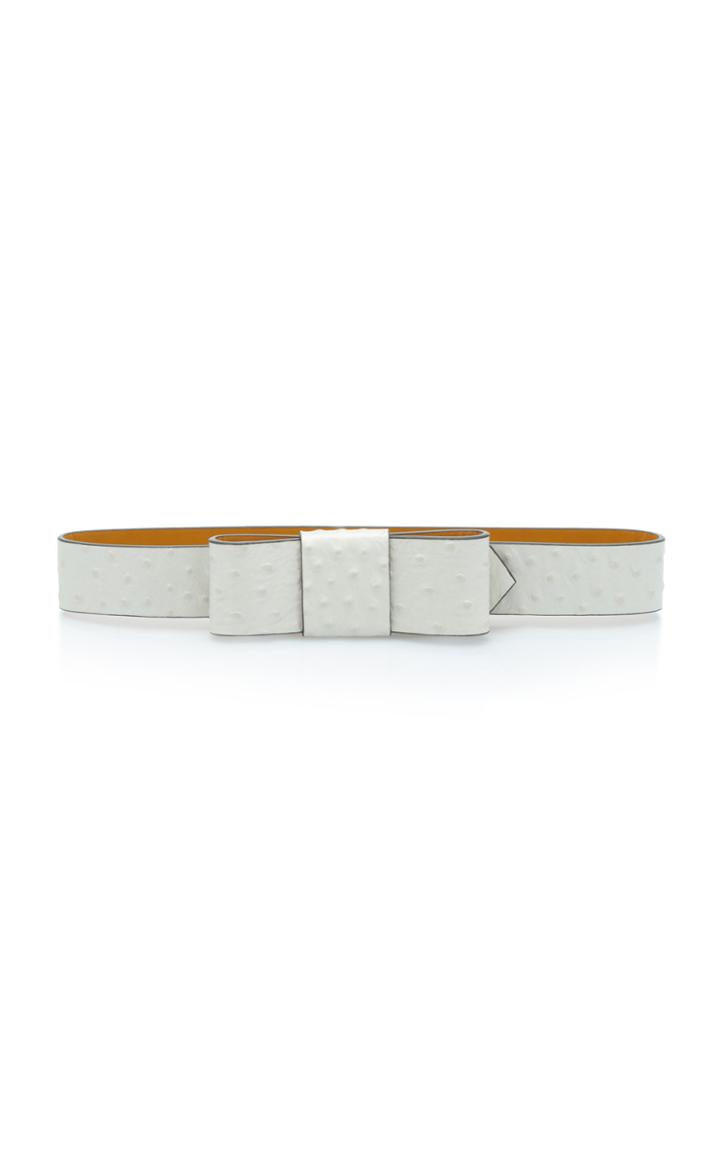 Marni Bow-embellished Textured-leather Belt