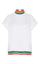 Mira Mikati Rainbow Rib High Neck Scuba Top
