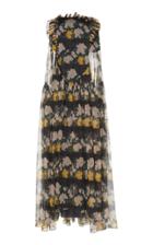 Rochas Strapeless Gown With Horizontal Print Flower