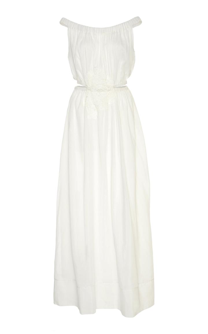 Lila Eugenie Lace Cotton And Silk-voile Maxi Dress