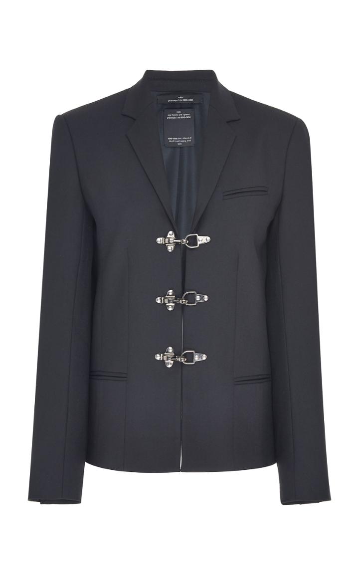 Rokh Clasp Crepe Blazer