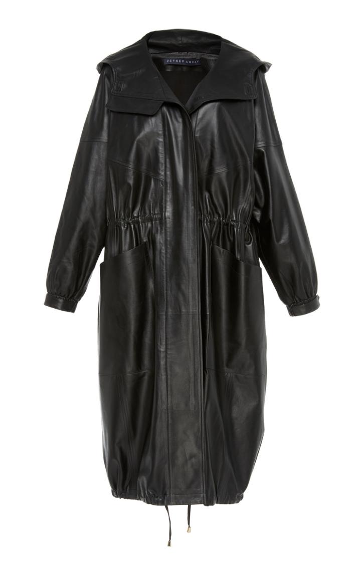 Zeynep Aray Leather Raincoat
