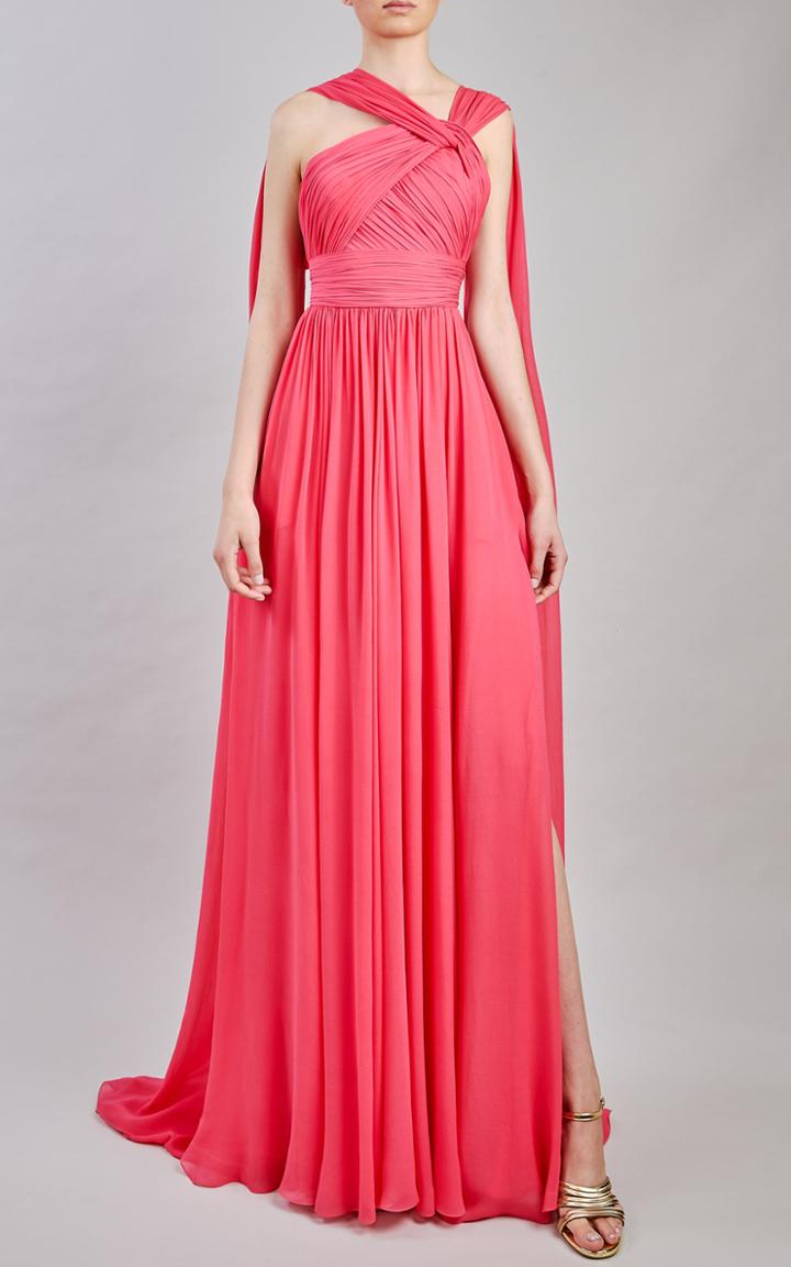 Moda Operandi Elie Saab Silk Chiffon Maxi Dress