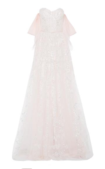 Mira Zwillinger Exclusive Skye Sequined Lace Gown