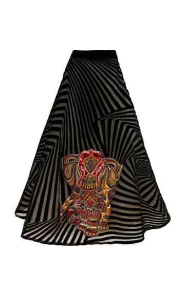 Khosla Jani Embroidered Elephant Skirt