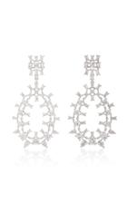 Fallon Monarch Silver-tone Crystal Earrings