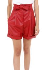 Moda Operandi Philosophy Di Lorenzo Serafini Eco-leather Belted Shorts