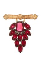Lulu Frost One-of-a-kind Vintage Ruby Glass Brooch