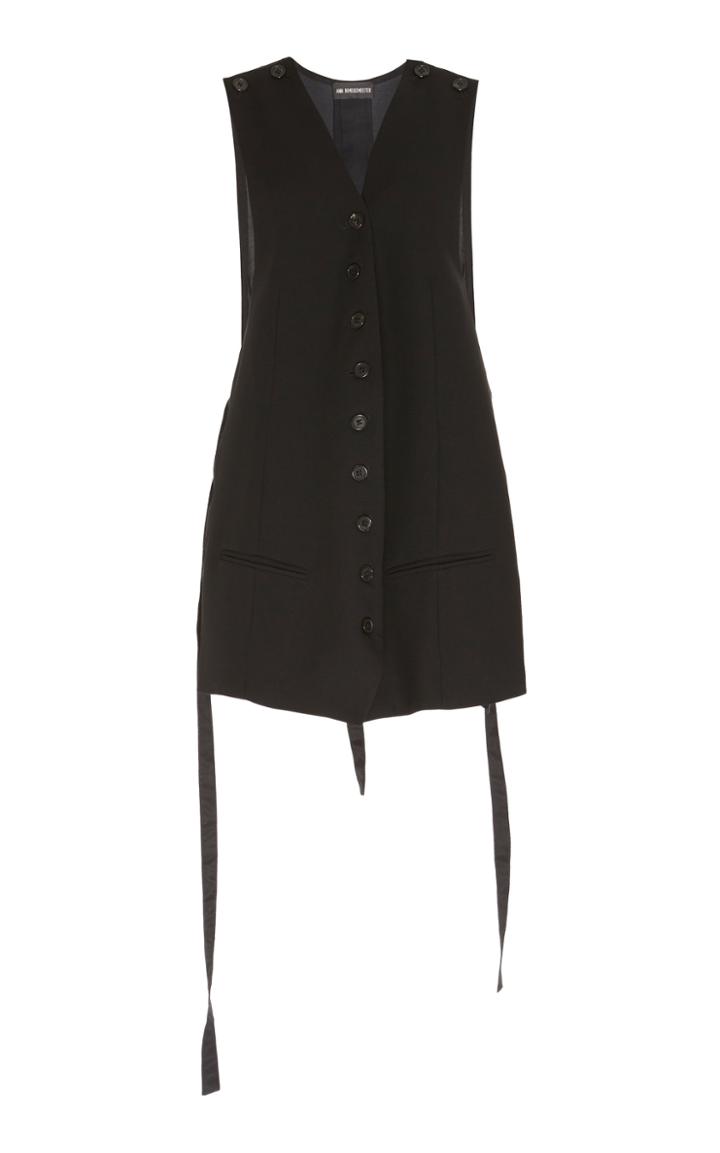 Ann Demeulemeester Collarless Virgin Wool Vest