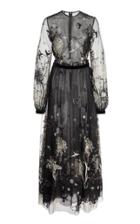 Moda Operandi Costarellos Midnight Storytelling Lace-detailed Embroidered-tulle Gown