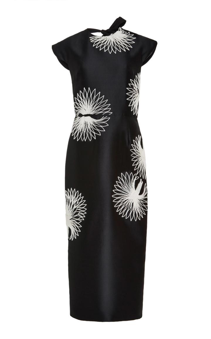 Bibhu Mohapatra Bugle Bead Embroidered Midi Dress