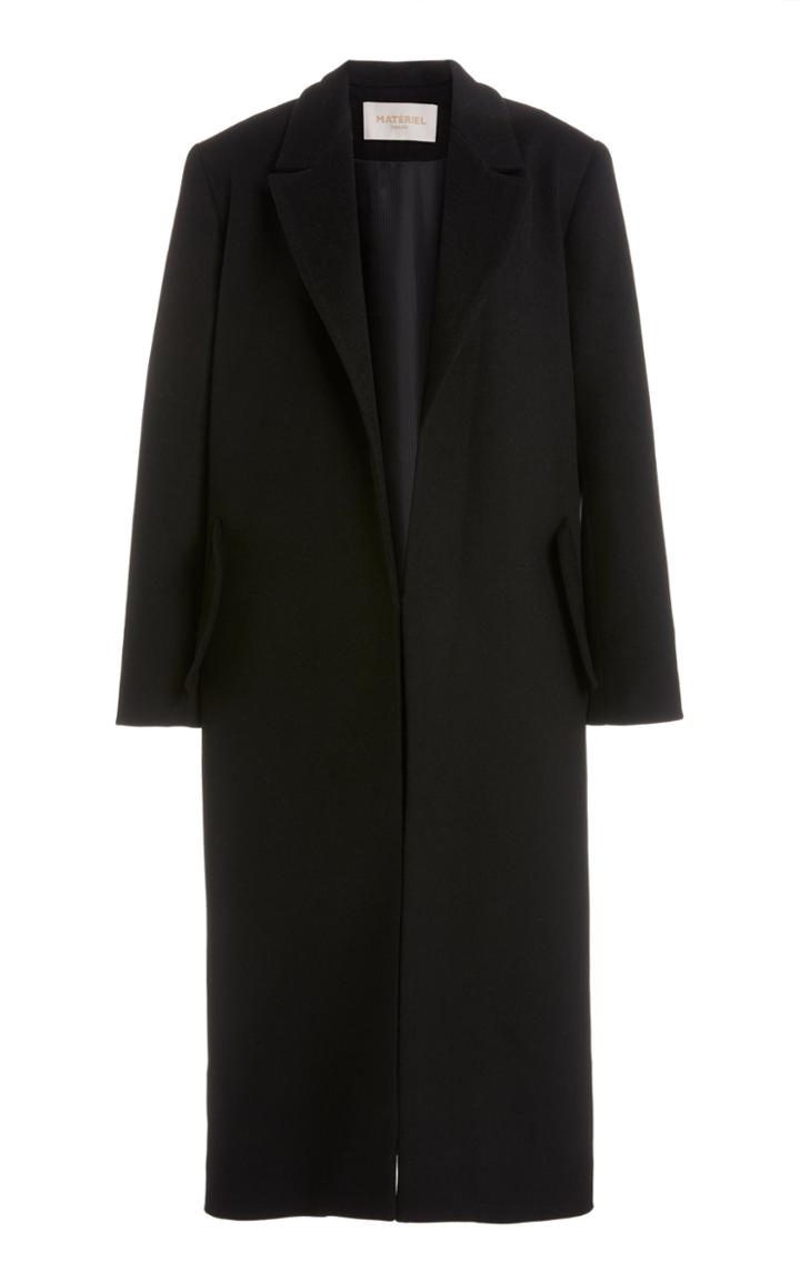 Moda Operandi Matriel Belted Oversized Wool Blend Coat