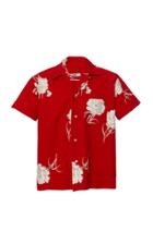 Bode Red Carnation Bowling Shirt