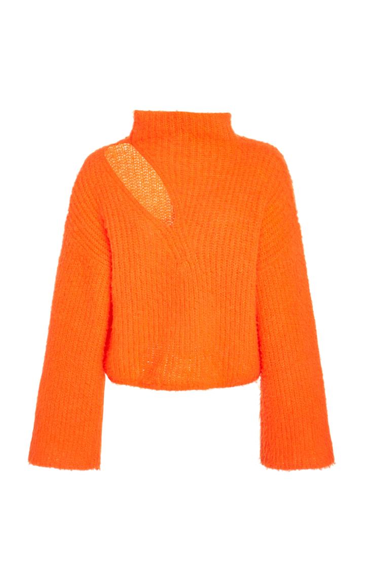 Beaufille Forero Cutout Cropped Ribbed-knit Sweater