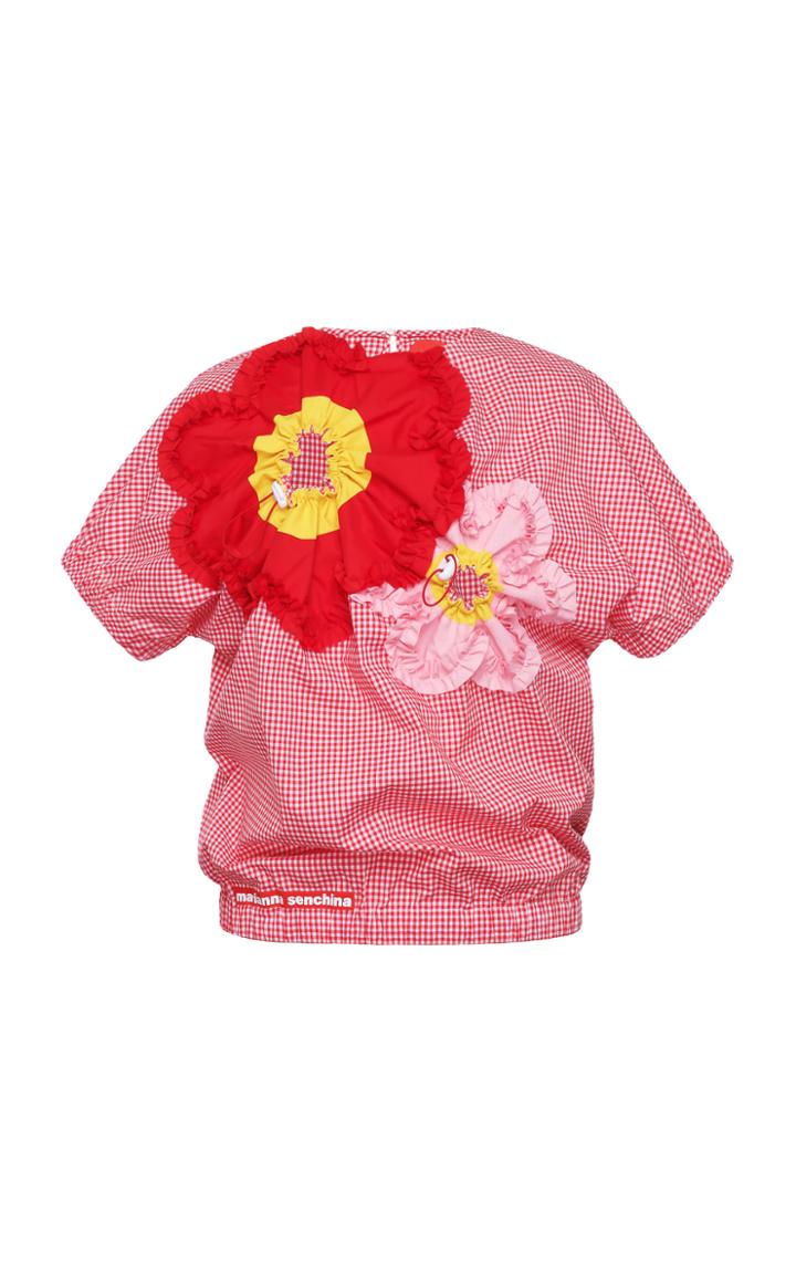 Marianna Senchina Elastic Ruffle Flower Top