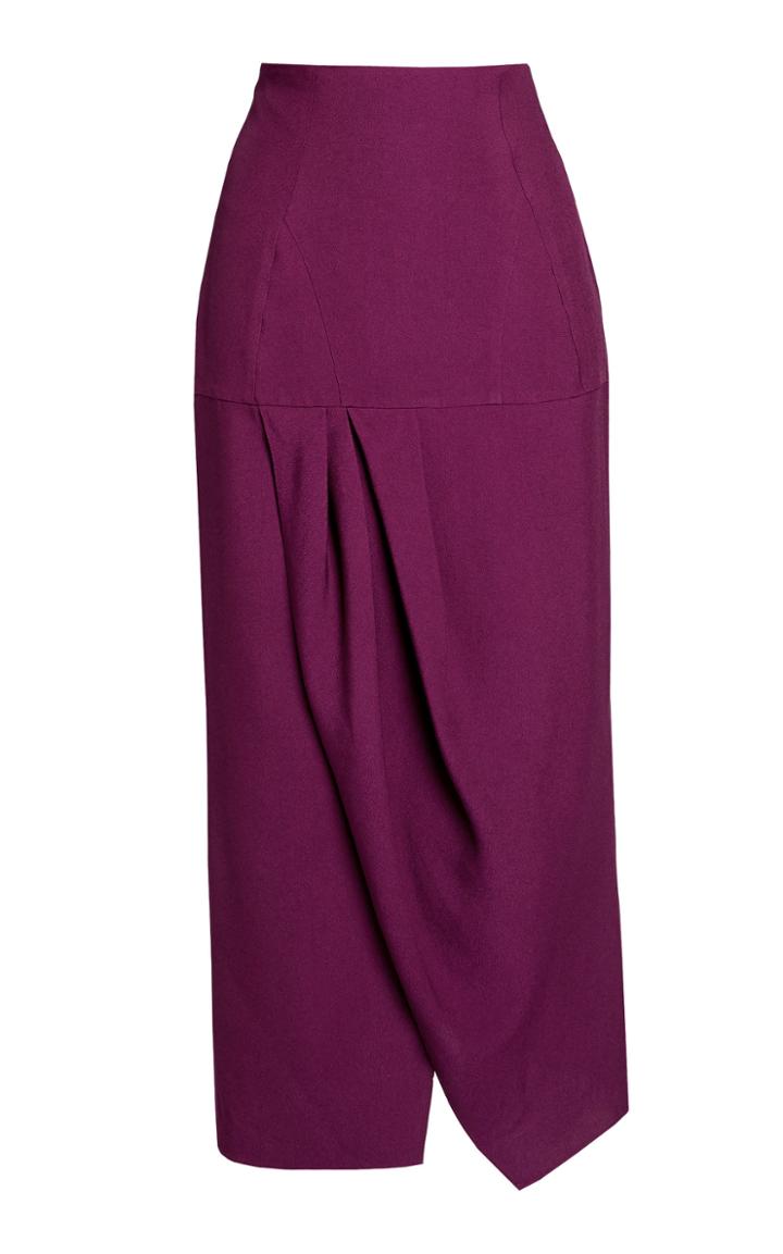 Lake Studio High Waist Crepe Tulip Skirt
