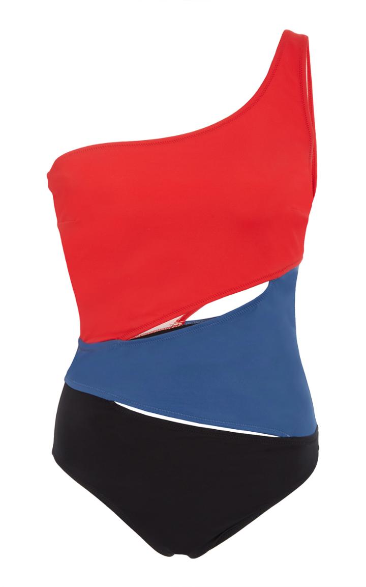 Solid & Striped Louise Yatch Colorblock One Piece Swimsuit