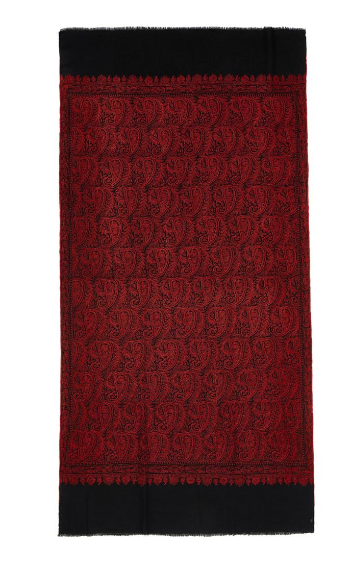Kashmir Loom Exclusive Stenciled Cashmere Shawl
