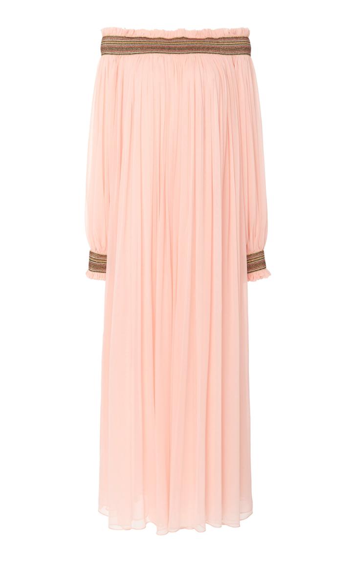 Carolina Herrera Off Shoulder Gathered Dress