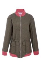 Christina Economou Lauren Plaid Bomber Jacket