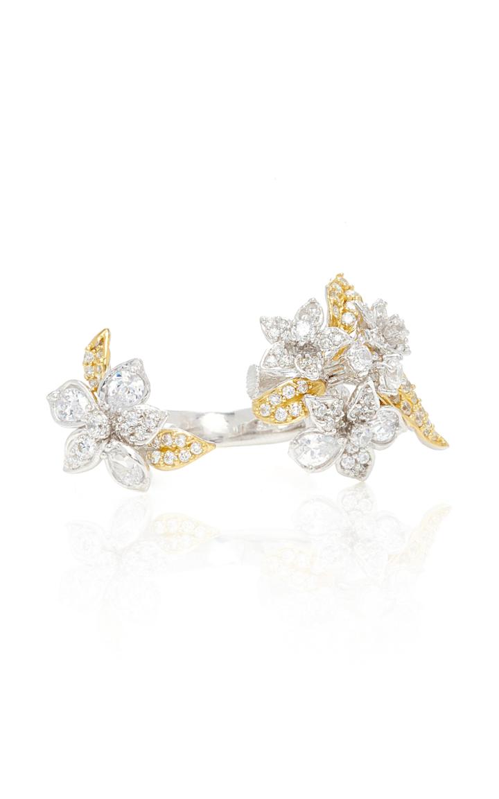 Anabela Chan Bellflower 18k Gold And Rhodium Diamond Ring