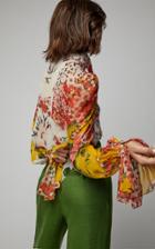 Carolina Herrera Puff-sleeve Silk Shirt