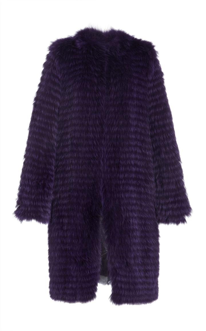 Moda Operandi Sally Lapointe Arctic Fox Long Duster Coat