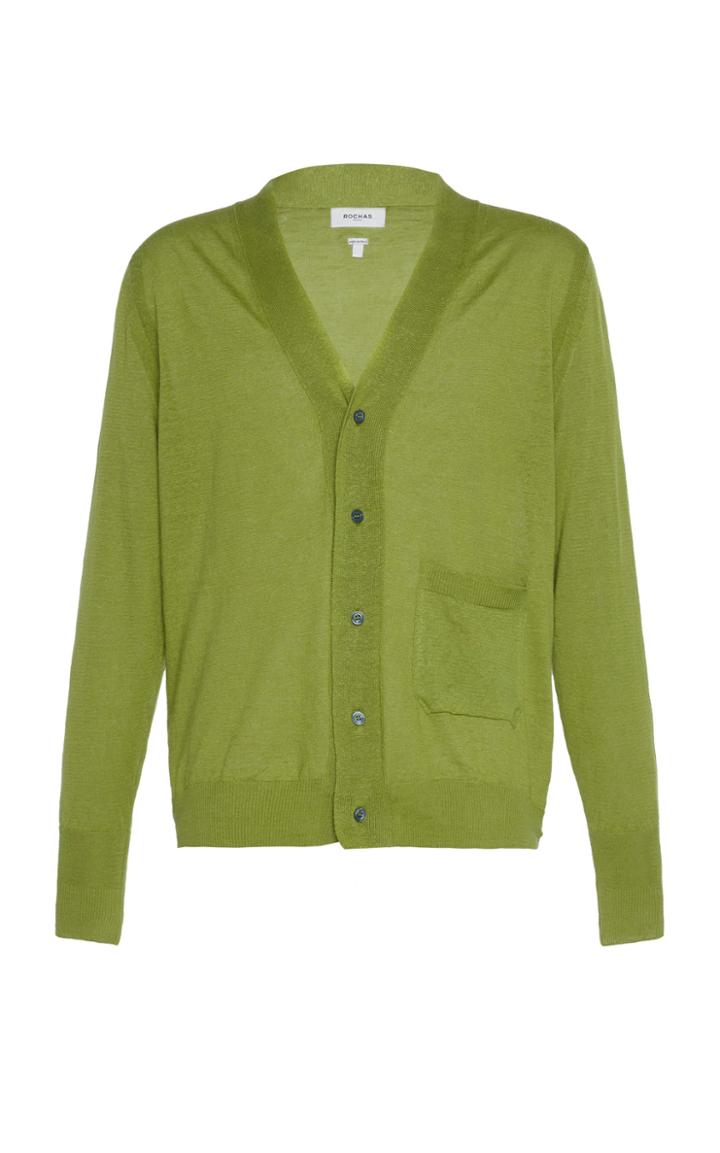 Rochas Front Pocket Cardigan Sweater