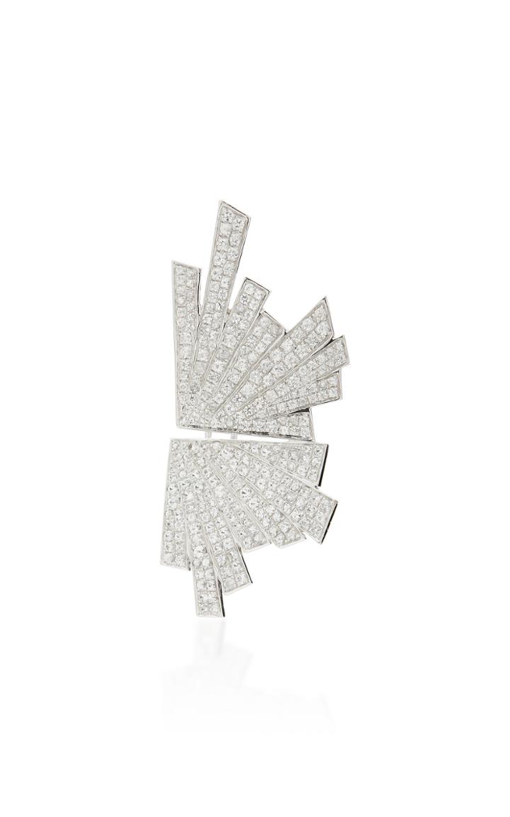 Runa 9k White Gold White Sapphire Ear Cuff