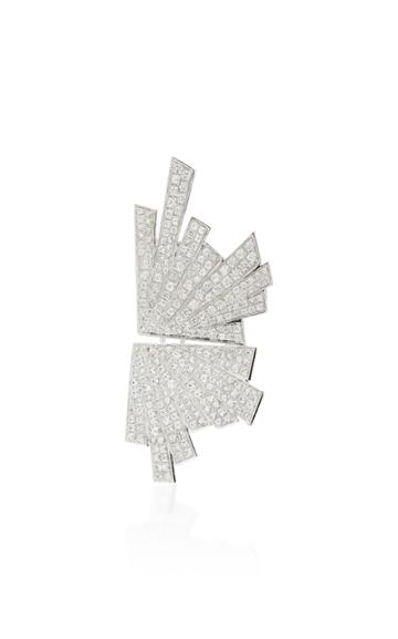 Runa 9k White Gold White Sapphire Ear Cuff