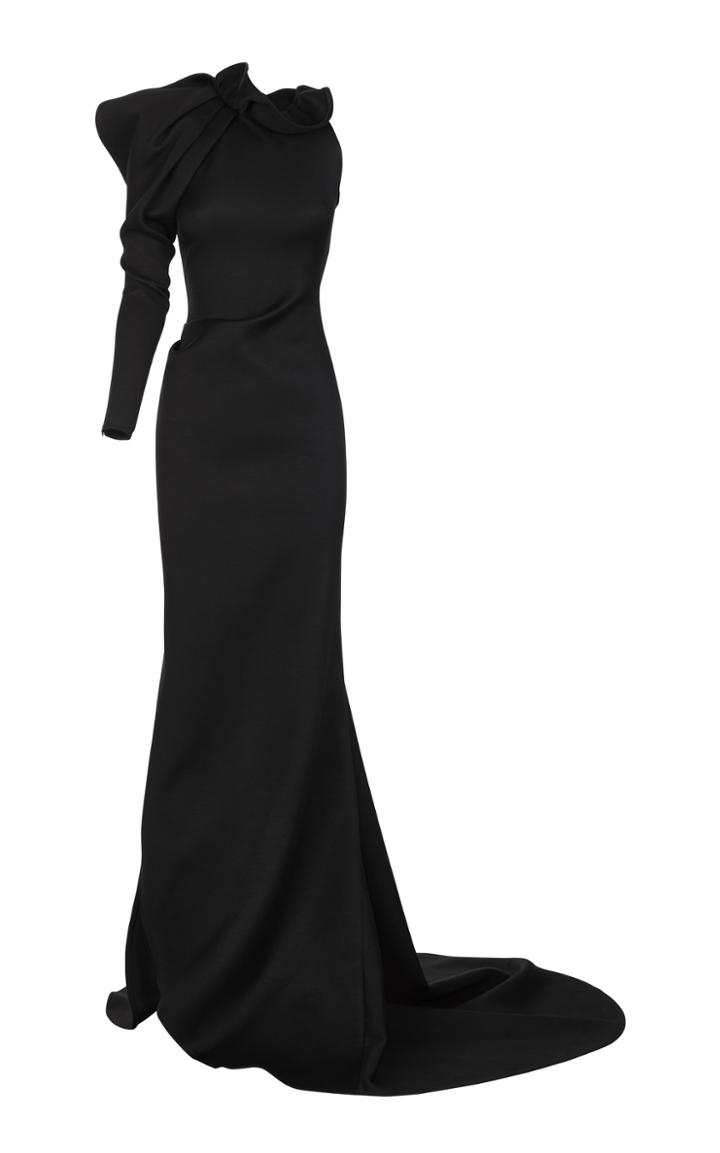 Maticevski Testament One-shoulder Satin Gown
